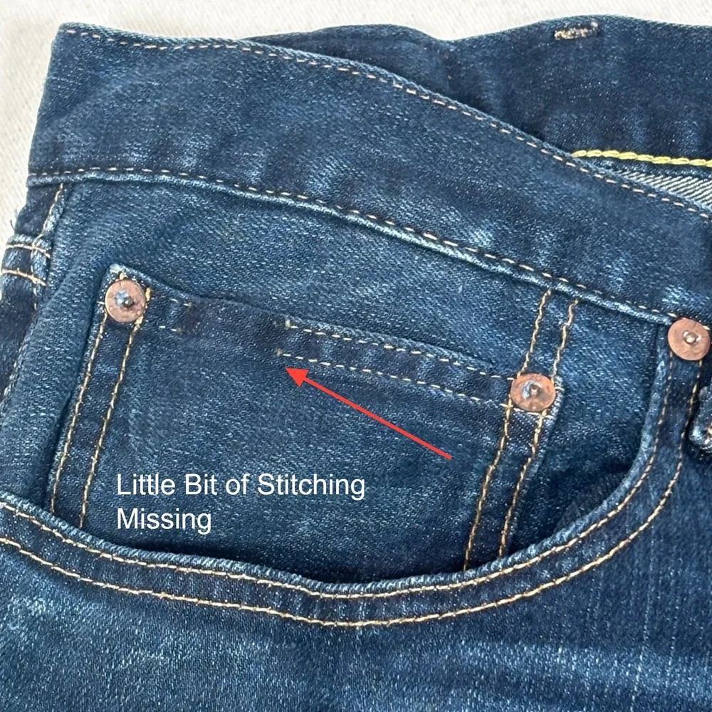 Polo Ralph Lauren Hampton Relaxed Straight Dark Wash Denim Jeans Mens 40x32